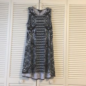 Karen Kane blue print dress small